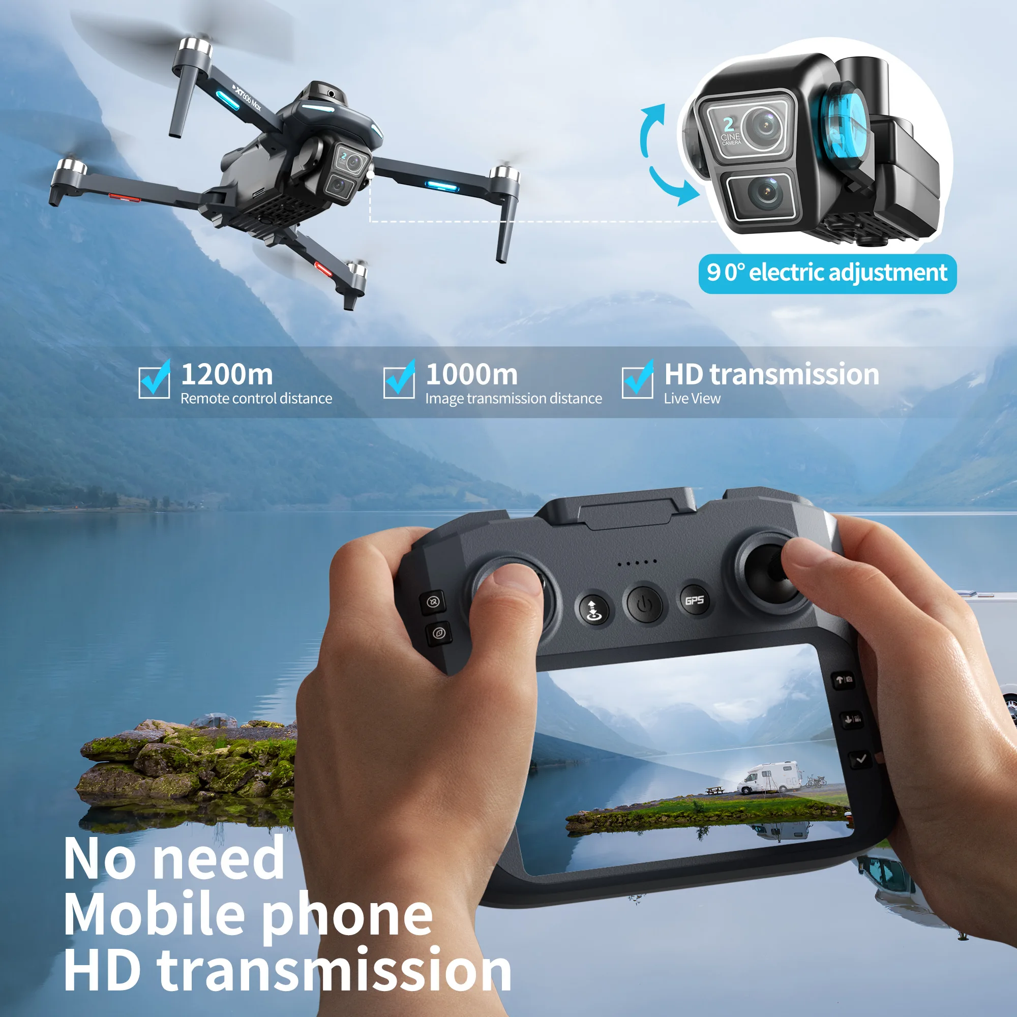 Original XT606 Drone Professio - đánh giá và giá Drone Photogrammetry