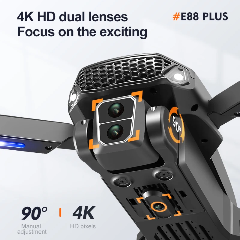New E88 Plus Quadcopter Drone: - đánh giá và giá Drone Lidar